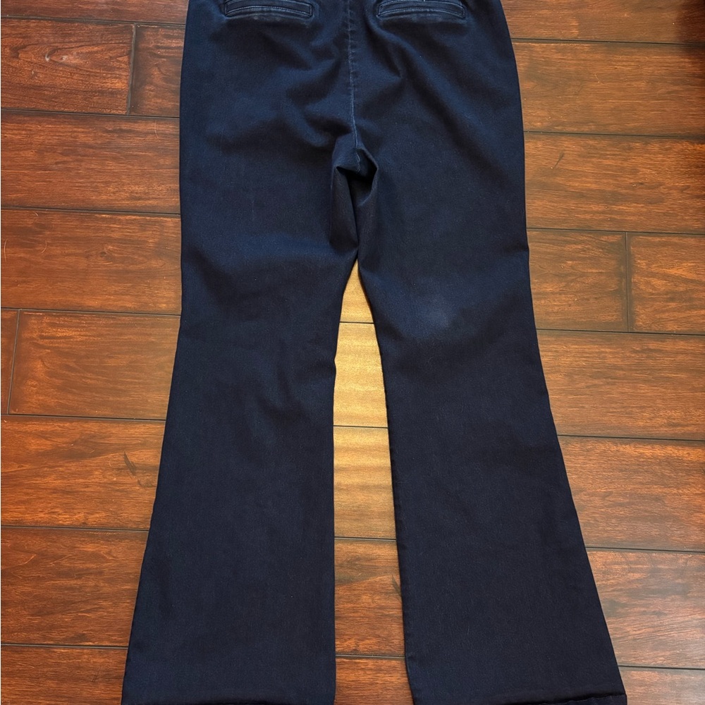 Anne Klein AK High Rise Flare Jeans – Dark Wash – Size L - Picture 4 of 7